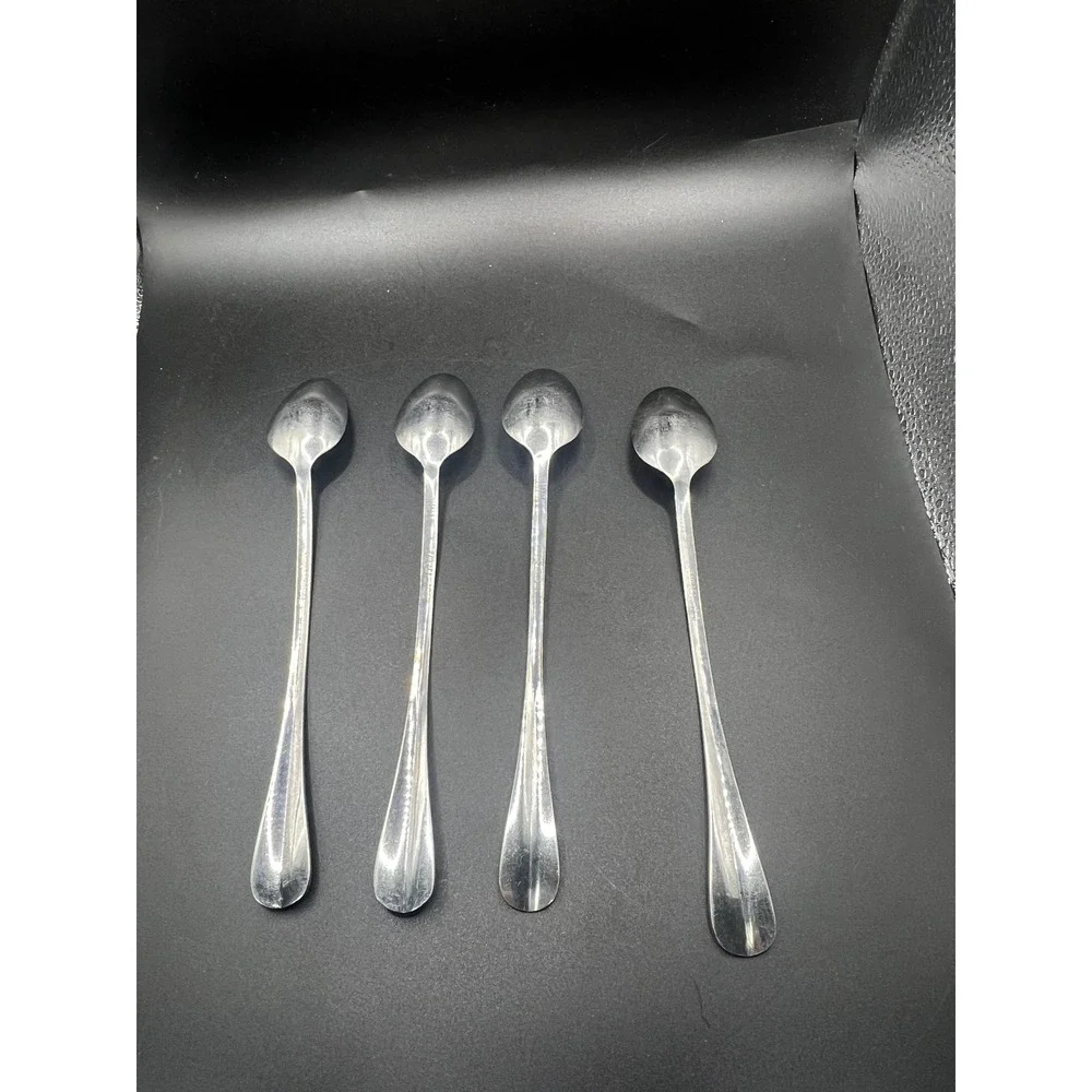 Mikasa Iced Tea Spoons Set of 4 Stainless Steel 18/0 Long Handle 7.5 inch Silver